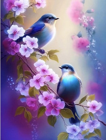 Diamond Painting Birds Flowertree*