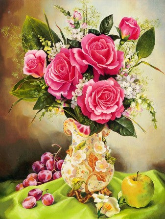 Diamond Painting Rosor I Vas*