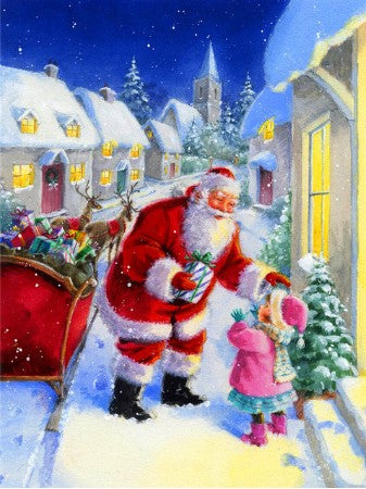 Diamond Painting Tomte Med Flicka*