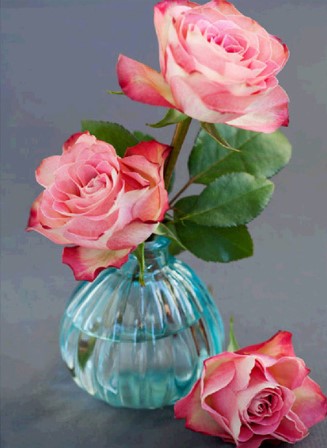 Diamond Painting Rosor I Glasvas*