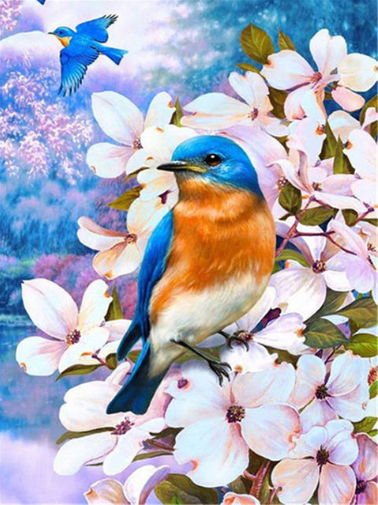 Diamond Painting Bird Flowertree*
