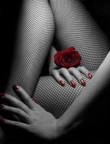 Diamond Painting Woman Red Rose*