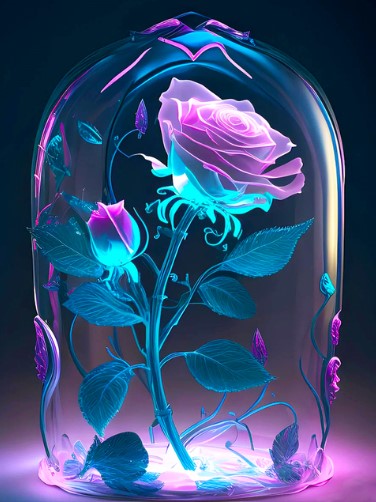 Diamond Painting Rosor Glaskupa*