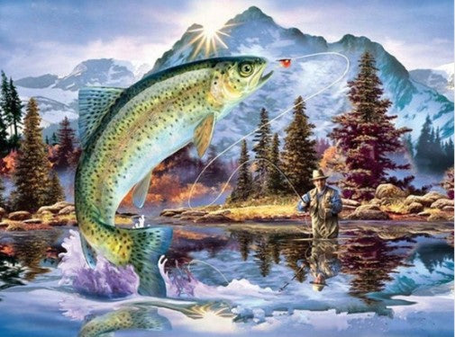 Diamond Painting Flugfiske*