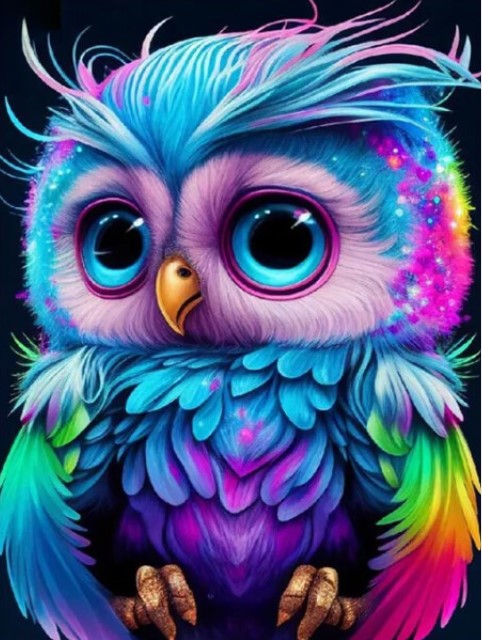Diamond Painting AB Drills Baby Owl*