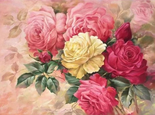 Diamond Painting AB Drills Chic Roses*