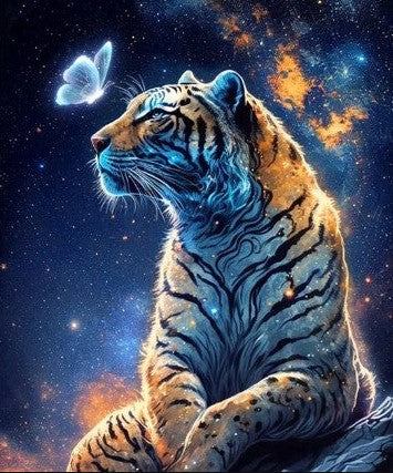 Diamond Painting AB Drills Tiger Butterfly*