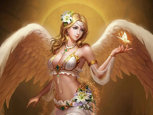 Diamond Painting AB Drills Angel With Butetrfly*