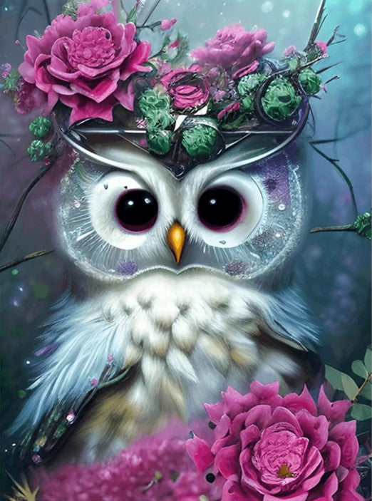 Diamond Painting Uggla Blomster*
