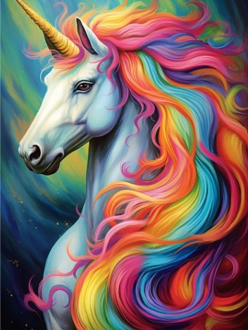 Diamond Painting Rainbow Unicorn*