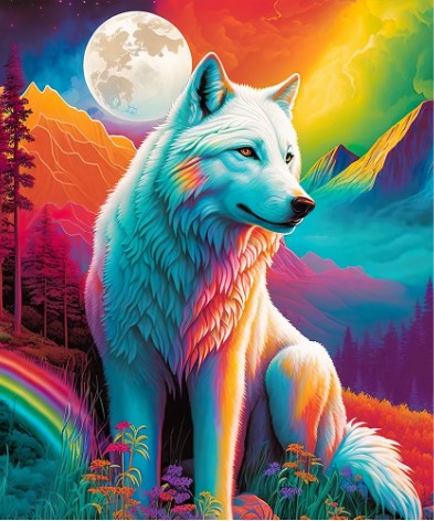 Diamond Painting Color Wolf*