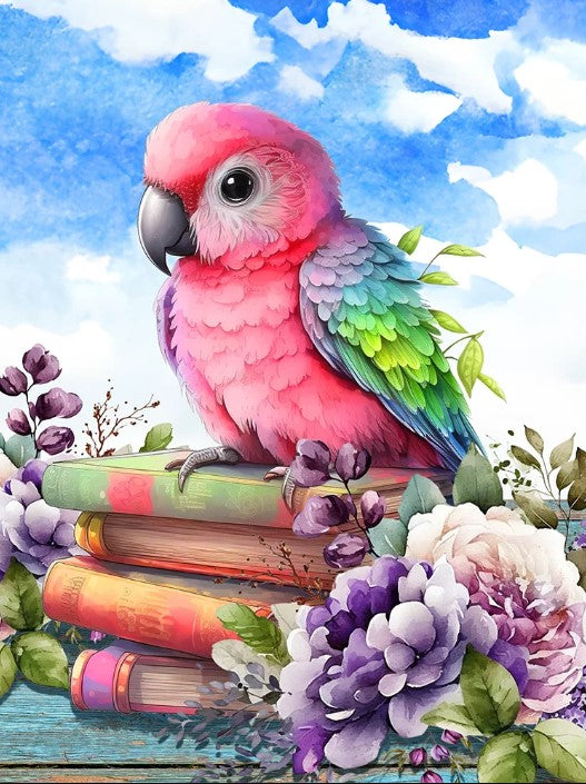 Diamond Painting Parrot And Books*