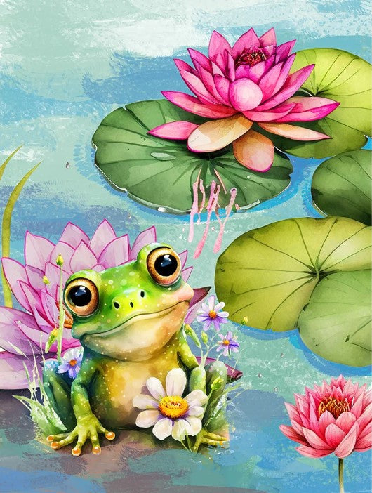 Diamond Painting Frog And Lotus*