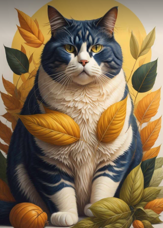 Diamond Painting Höstkatt
