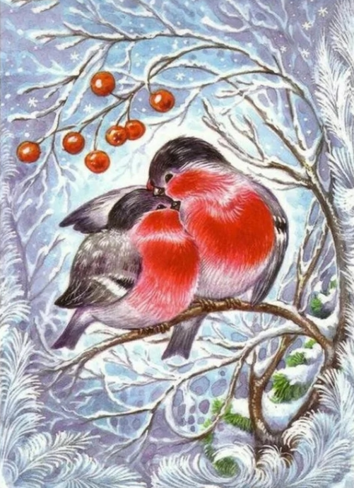 Diamond Painting Winterbird Couple*