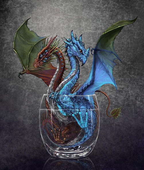Diamond Painting Dragons In Glass*