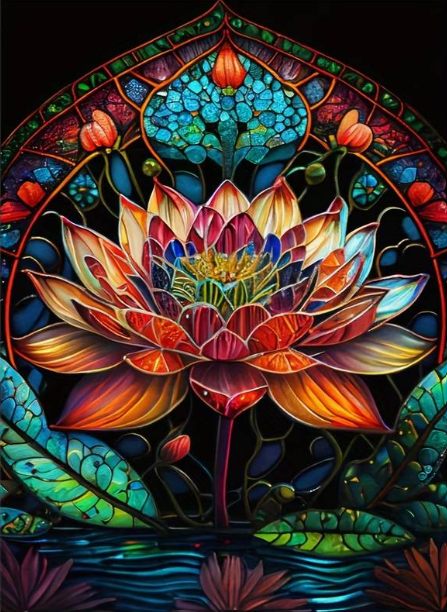 Diamond Painting Mosaic Lotus*