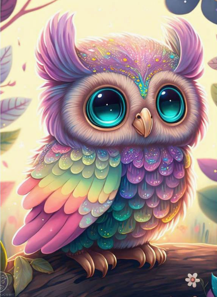 Diamond Painting Little Sparkling Owl*
