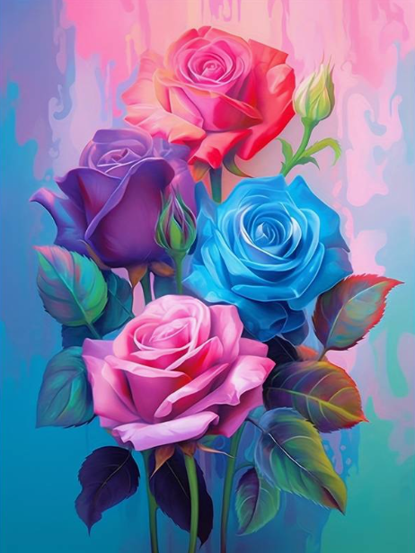 Diamond Painting Roses Colors*