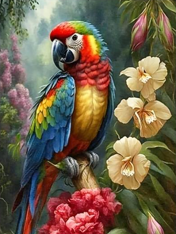 Diamond Painting Papegoja*