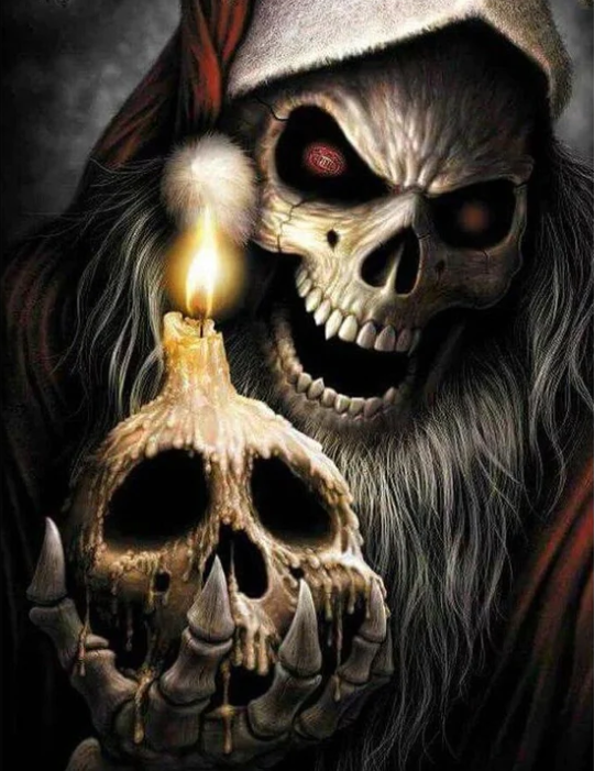 Diamond Painting Christmas Skull*