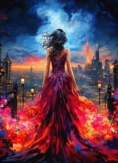 Diamond Painting Woman City*