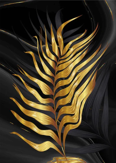 Diamond Painting Golden Leaf*