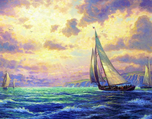 Diamond Painting AB Drills Segelbåtar*