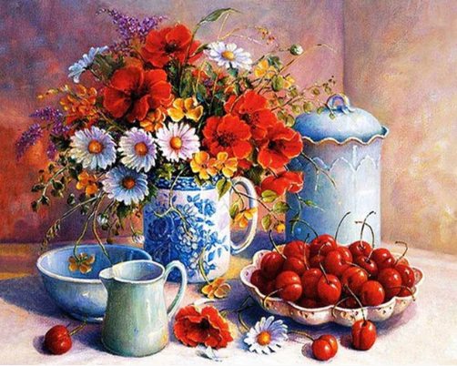 Diamond Painting AB Drills Flowers And Berries*