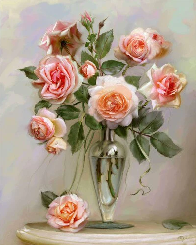 Diamond Painting Rosor I Vas*
