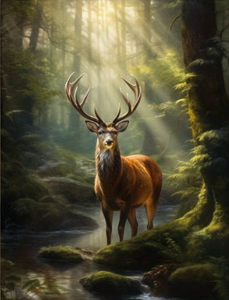 Diamond Painting Hjort*