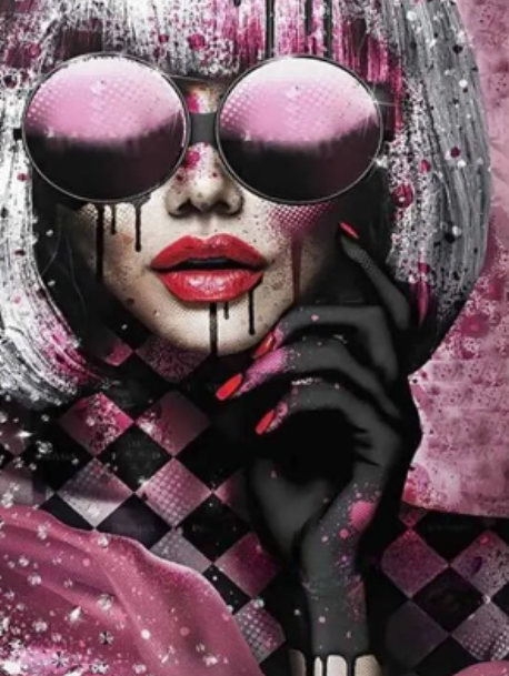Diamond Painting Girl Purple*