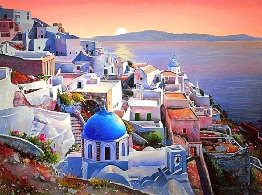 Diamond Painting City Sunset*