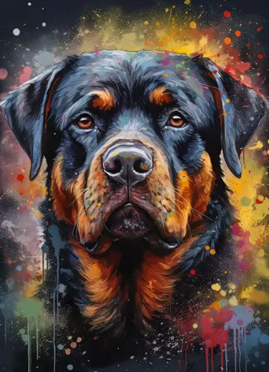 Diamond Painting Rottweiler*