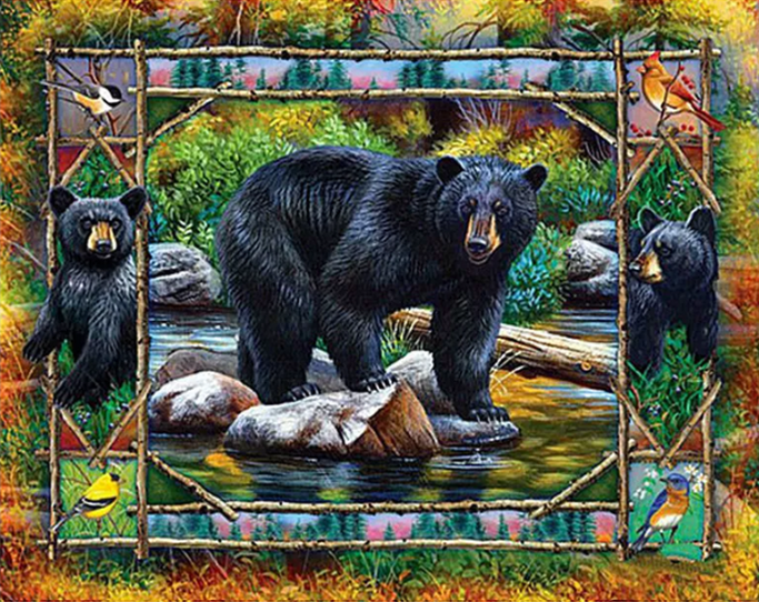 Diamond Painting Bears Frame*