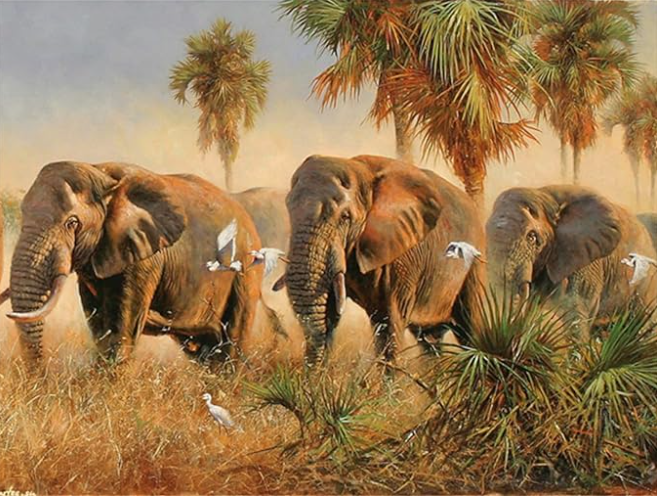 Diamond Painting Elefanter*