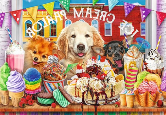 Diamond Painting Dog And Icecream*
