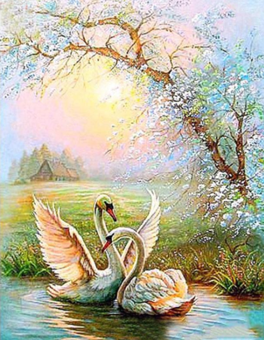 Diamond Painting Svanar*