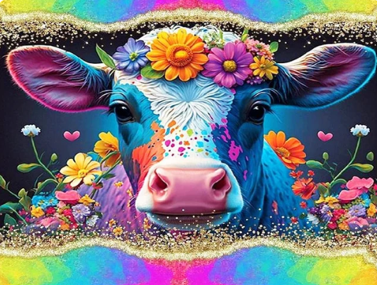 Diamond Painting Color Cow*