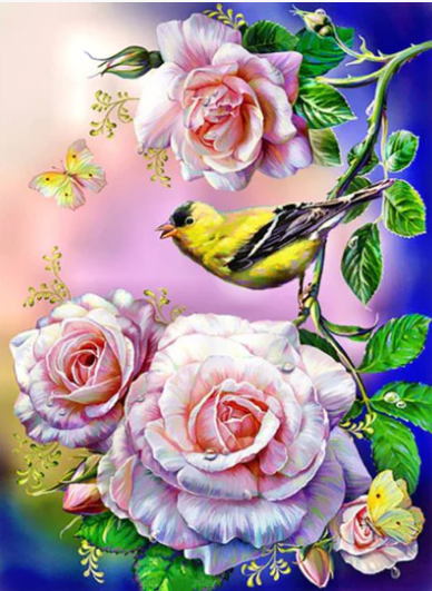 Diamond Painting Birds And Flowers*