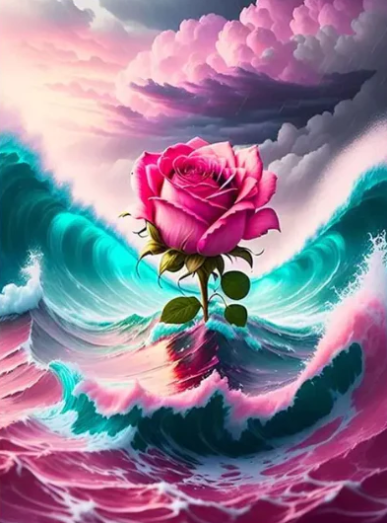 Diamond Painting Ocean Rose*