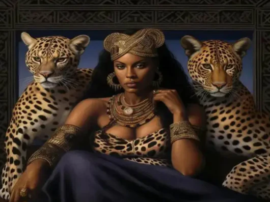 Diamond Painting Leopard Woman*
