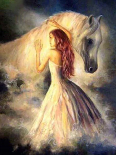 Diamond Painting Woman And Horse*