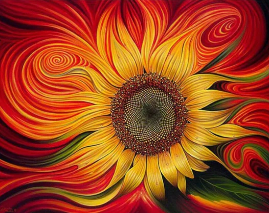 Diamond Painting Abstract Sunflower*