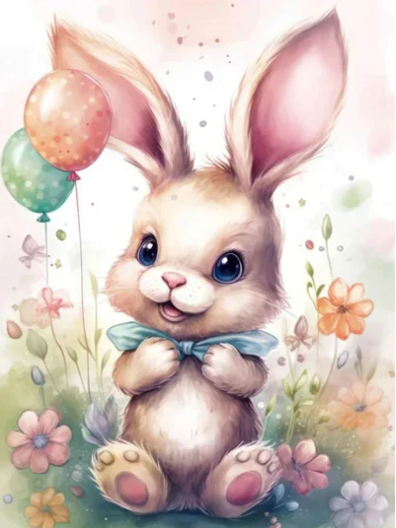 Diamond Painting Rabbit And Balloons*