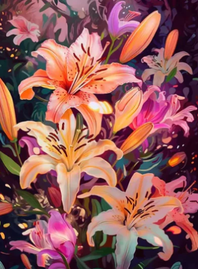 Diamond Painting AB Liljor*