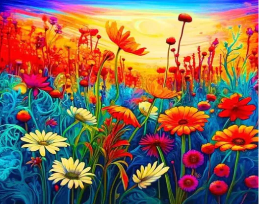 Diamond Painting AB Color Flowers*