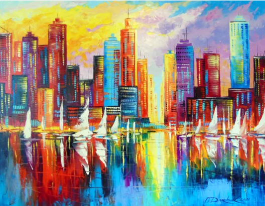 Diamond Painting AB Drill Color City*