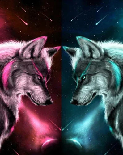 Diamond Painting AB Drills Wolves*