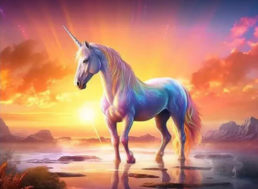 Diamond Painting AB Drill Unicorn*